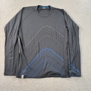 Icebreaker Merino Bodyfit+ 200 Shirt Men's XL Gray Base Layer New Zeland Wool